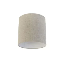 QAZQA Stoffen lampenkap lichtgrijs cilinder 25/25/25
