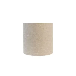 QAZQA Stoffen lampenkap lichtgrijs cilinder 25/25/25