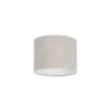 QAZQA Stoffen lampenkap lichtgrijs rond 20/20/15