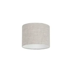 QAZQA Stoffen lampenkap lichtgrijs rond 20/20/15