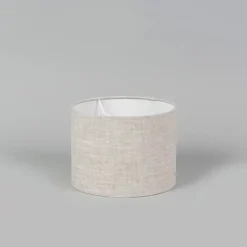 QAZQA Stoffen lampenkap lichtgrijs rond 20/20/15