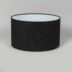 QAZQA Stoffen lampenkap zwart 35/35/20