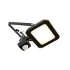 QAZQA Straler zwart 14,3 cm incl. LED IP44 met bewegingssensor - Levana