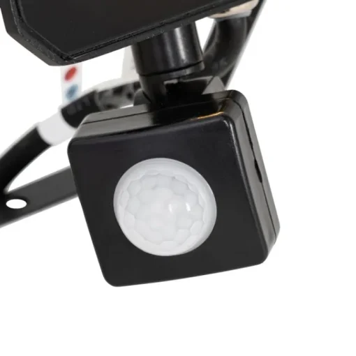 QAZQA Straler zwart 14,3 cm incl. LED IP44 met bewegingssensor - Levana