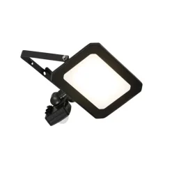 QAZQA Straler zwart 14,3 cm incl. LED IP44 met bewegingssensor - Levana