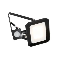QAZQA Straler zwart 14,3 cm incl. LED IP44 met bewegingssensor - Levana