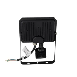 QAZQA Straler zwart 14,3 cm incl. LED IP44 met bewegingssensor - Levana