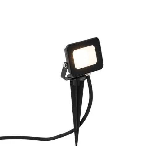 QAZQA Straler zwart incl. LED met grondpin IP65 - Levana
