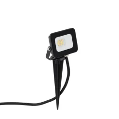 QAZQA Straler zwart incl. LED met grondpin IP65 - Levana