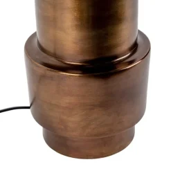 QAZQA Tafellamp brons met velours vlinder kap 50 cm - Bruut