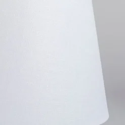 QAZQA Tafellamp goud/messing met kap wit 25 cm verstelbaar - Parte