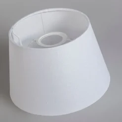 QAZQA Tafellamp goud/messing met kap wit 25 cm verstelbaar - Parte