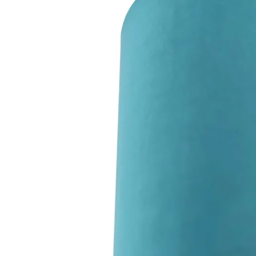 QAZQA Velours lampenkap blauw 20/20/20 met gouden binnenkant