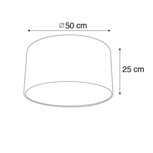 QAZQA Velours lampenkap bloemen dessin 50/50/25