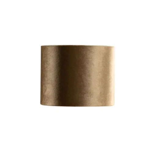 QAZQA Velours lampenkap brons met gouden binnenkant 18/18/14