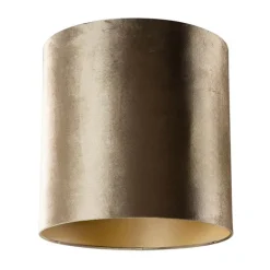 QAZQA Velours lampenkap brons met gouden binnenkant 40/40/40