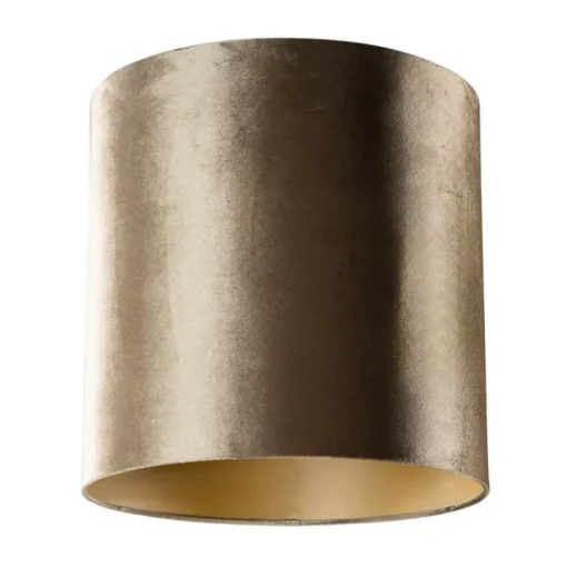 QAZQA Velours lampenkap brons met gouden binnenkant 40/40/40