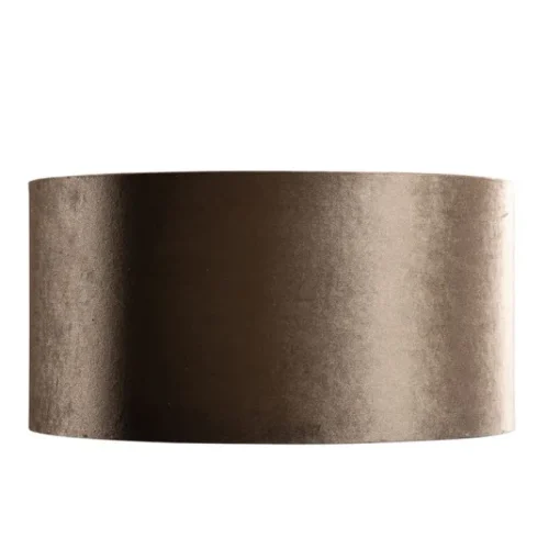 QAZQA Velours lampenkap bruin met gouden binnenkant 50/50/25