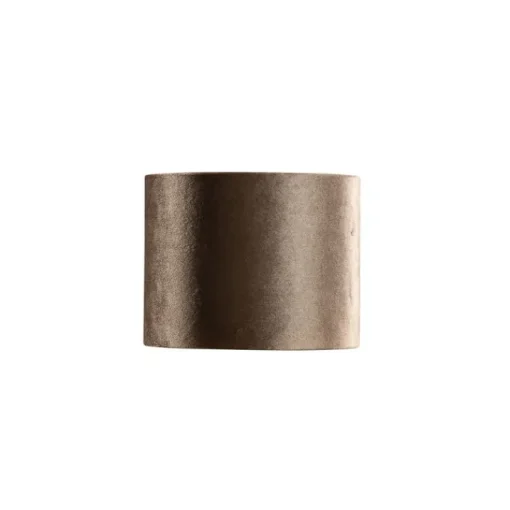 QAZQA Velours lampenkap bruin met gouden binnenkant 18/18/14
