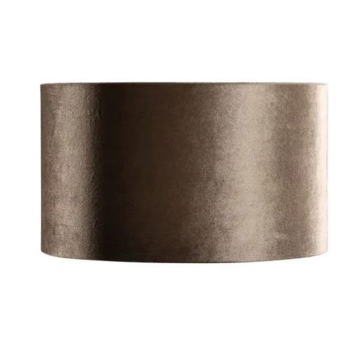 QAZQA Velours lampenkap bruin met gouden binnenkant 35/35/20
