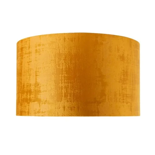 QAZQA Velours lampenkap goud 35/35/20