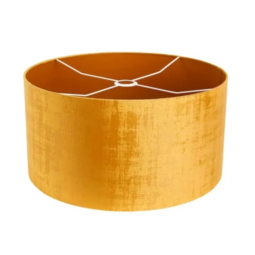QAZQA Velours lampenkap goud 50/50/25