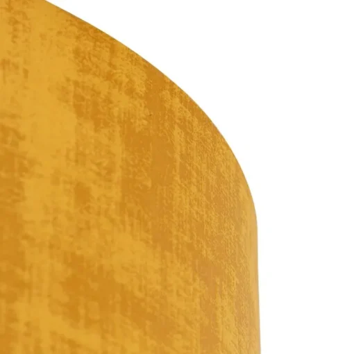 QAZQA Velours lampenkap goud 50/50/25