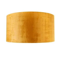 QAZQA Velours lampenkap goud 50/50/25