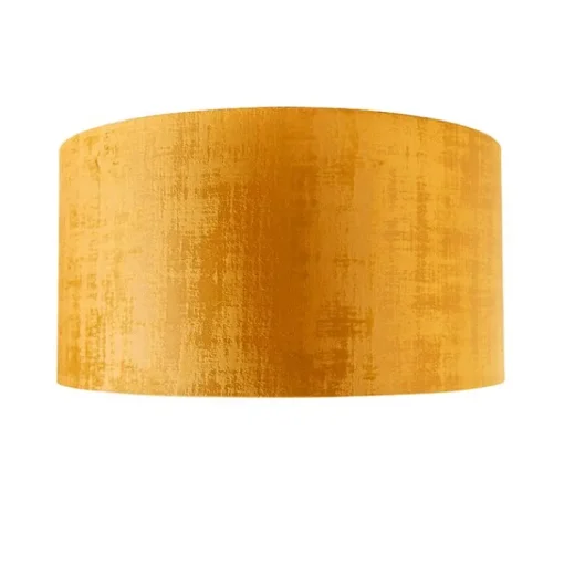 QAZQA Velours lampenkap goud 50/50/25