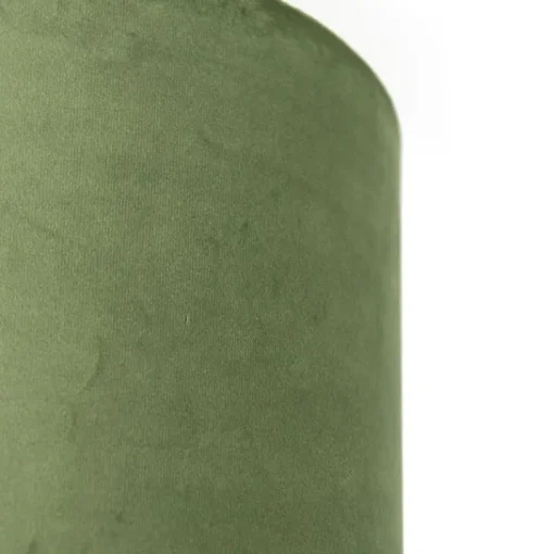 QAZQA Velours lampenkap groen 25/25/25 met gouden binnenkant