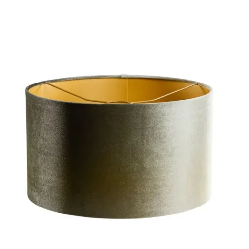 QAZQA Velours lampenkap groen met gouden binnenkant 35/35/20