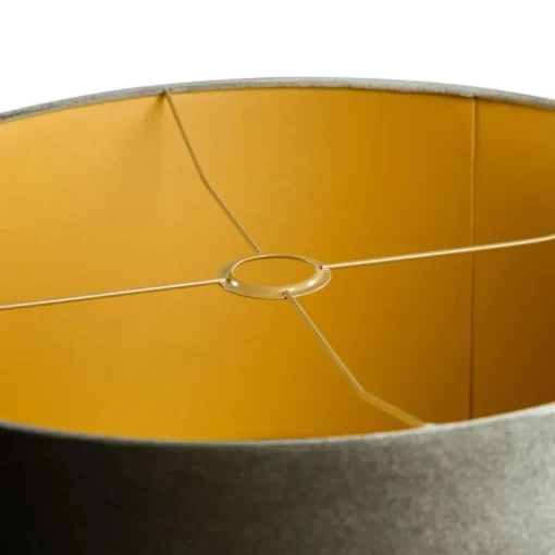 QAZQA Velours lampenkap groen met gouden binnenkant 50/50/25