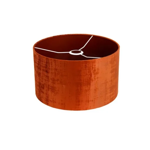 QAZQA Velours lampenkap rood 35/35/20