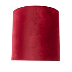 QAZQA Velours lampenkap rood 40/40/40 met gouden binnenkant