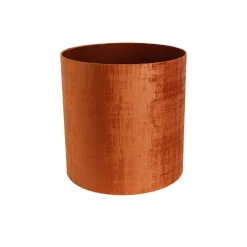 QAZQA Velours lampenkap rood cilinder 40/40/40