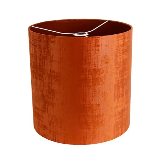 QAZQA Velours lampenkap rood cilinder 40/40/40