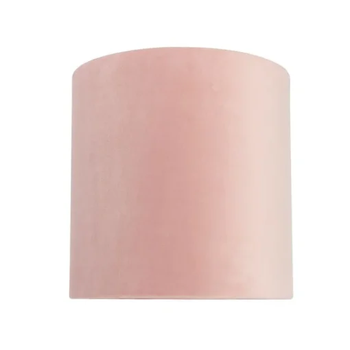 QAZQA Velours lampenkap roze 25/25/25 met gouden binnenkant