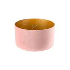 QAZQA Velours lampenkap roze 50/50/25 met gouden binnenkant
