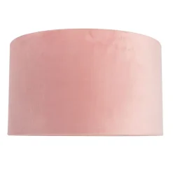QAZQA Velours lampenkap roze 35/35/20 met gouden binnenkant