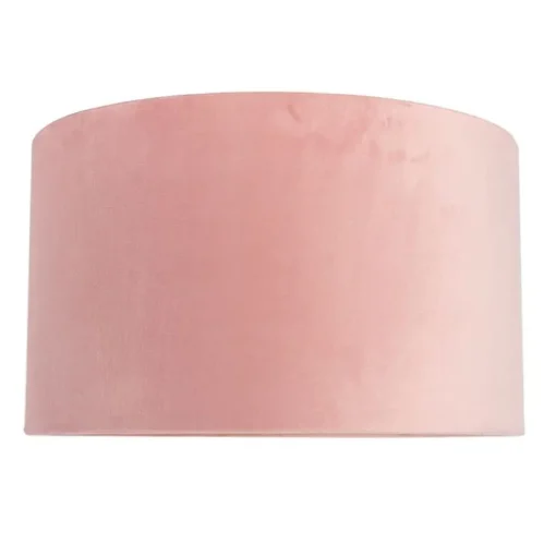 QAZQA Velours lampenkap roze 35/35/20 met gouden binnenkant