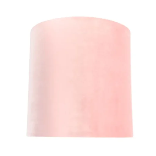 QAZQA Velours lampenkap roze 40/40/40 met gouden binnenkant