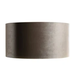QAZQA Velours lampenkap taupe 50/50/25