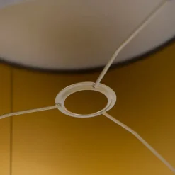 QAZQA Velours lampenkap taupe 35/35/20 met gouden binnenkant