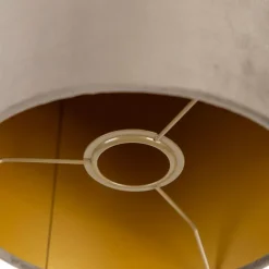 QAZQA Velours lampenkap taupe 20/20/20 met gouden binnenkant