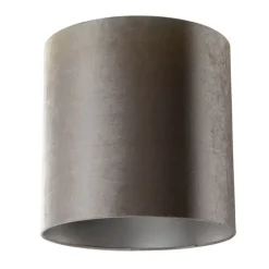 QAZQA Velours lampenkap taupe cilinder 40/40/40
