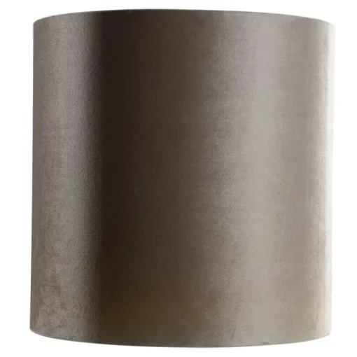 QAZQA Velours lampenkap taupe cilinder 40/40/40