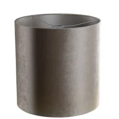 QAZQA Velours lampenkap taupe cilinder 40/40/40