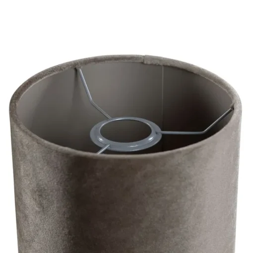 QAZQA Velours lampenkap taupe rond 18/18/14