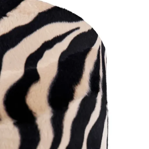 QAZQA Velours lampenkap zebra dessin 25/25/25 gouden binnenkant