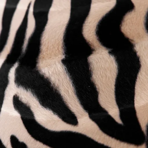 QAZQA Velours lampenkap zebra dessin 25/25/25 gouden binnenkant